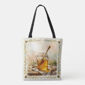 Tote Bag Pot à miel aquarelle rustique (Dos)