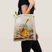 Tote Bag Pot à miel aquarelle rustique (De près)