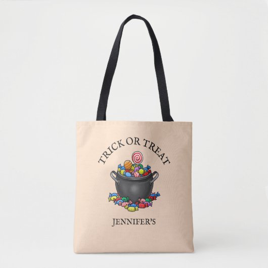Tote Bag Pot de bonbons Trick or Treat (Devant)