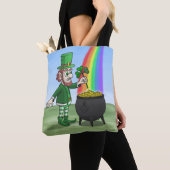 Tote Bag Pot de lutin plein d'or jour de la Saint-Patrick (De près)