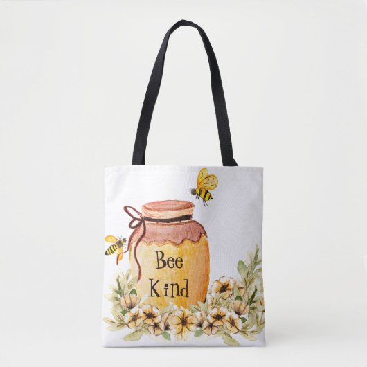 Tote Bag Pot de miel Sois gentil (Devant)