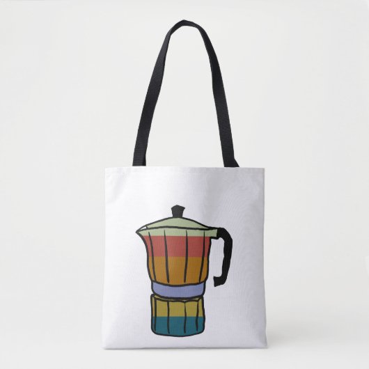 Tote Bag Pot Moka Retro (Devant)