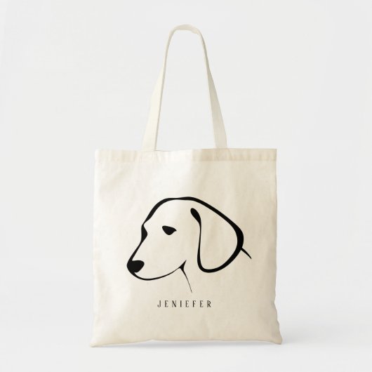 Tote Bag Pot pour animal de compagnie noir personnalisé Chi (Devant)
