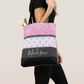 Tote Bag Pot rose Polka (De près)