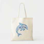 Tote Bag Poterie à thème floral dauphin d'art (Devant)
