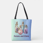 Tote Bag Potions en flacons et élixirs Halloween (Dos)
