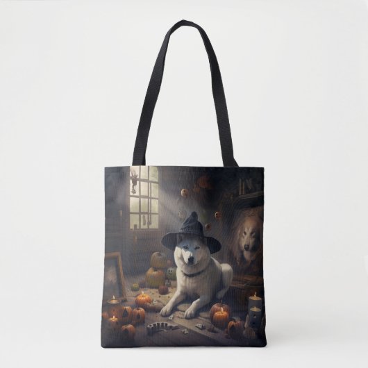 Tote Bag Potirons d'Akita Halloween Épouvantables (Devant)