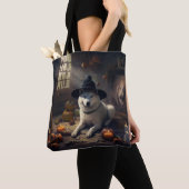 Tote Bag Potirons d'Akita Halloween Épouvantables (De près)