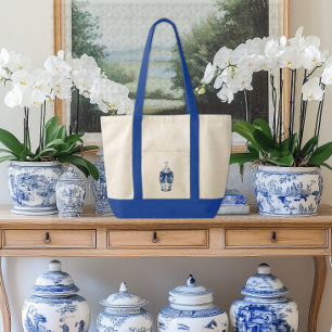 Tote Bag Pots de gingembre en chinoiserie avec garniture co