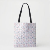 Tote Bag Pots Mason Violets Fleurs Roses (Devant)