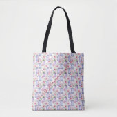 Tote Bag Pots Mason Violets Fleurs Roses (Devant)