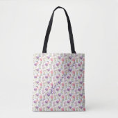 Tote Bag Pots Mason Violets Fleurs Roses (Devant)