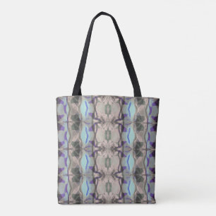 Tote Bag Poudre doux violet, vert et bleu Abstrait