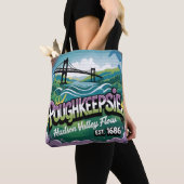 Tote Bag Poughkeepsie Graffiti Mural – Hudson Valley Flow   (De près)