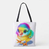 Tote Bag Poulet Bébé Coloré (Dos)