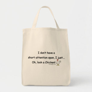 Tote Bag Poulet court de durée d'attention