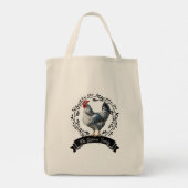 Tote Bag Poulet de coq rustique (Dos)