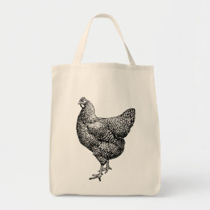 Tote Bag Poulet de roche Plymouth Barred classique Hen