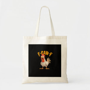 Tote Bag Poulet F-Awk-F drôle F-Caw-F Coq Pun Rétro Vi