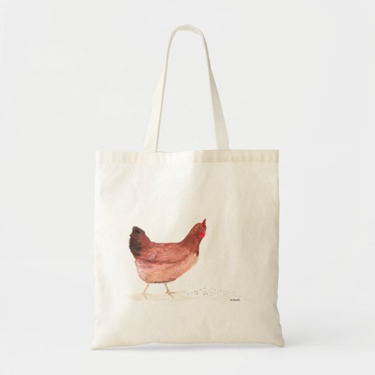 Tote Bag Poulets d'aquarelle animaux de ferme oiseaux vinta (Devant)