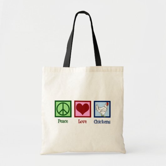 Tote Bag Poulets de l'amour pour la paix (Devant)