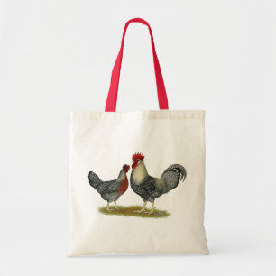 Tote Bag Poulets Legbar à la crème