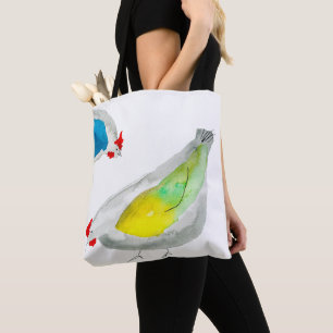 Tote Bag Poulets mignons aquarelle