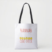 Tote Bag Poulette Cool avec Nom (Devant)
