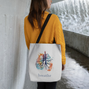 Tote Bag Poumons, respirer comme un arbre, personnalisable