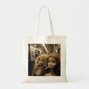 Tote Bag Poupée en détresse fumant Poupée drôle visage Meme