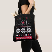 Tote Bag Poupée pulsation - Vilain pull de Noël (De près)