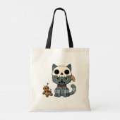 Tote Bag Poupée vaudou de chat sorcière (Dos)