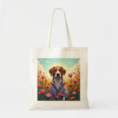 Tote Bag Poupée violette en fleur (Devant)