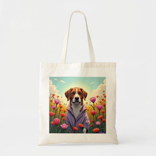 Tote Bag Poupée violette en fleur (Devant)