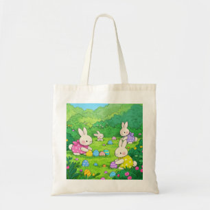 Tote Bag Poupées de dessin OEufs de Pâques