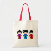 Tote Bag Poupées de Kokeshi (Devant)