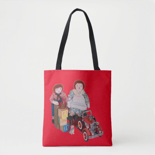 Tote Bag Poupées Raggedy Ann & Andy avec jouets (Devant)