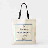 Tote Bag Pour des leçons d'incroyabilité (Dos)