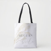 Tote Bag Pour la mariée ivoire Pampas herbe (Devant)