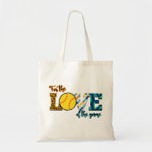 Tote Bag Pour L'Amour Du Jeu Softball Maman Leopard (Devant)