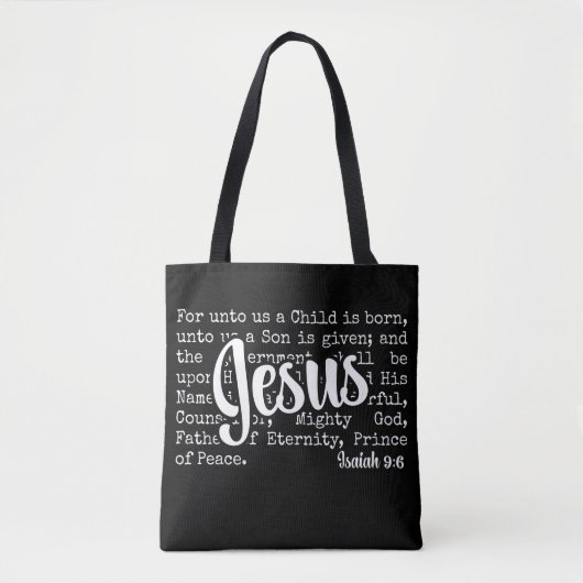 Tote Bag POUR NOUS Christian Isaiah JESUS Noël (Devant)