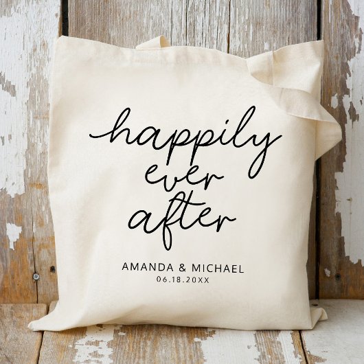 Tote Bag Pour toujours heureux mariage personnalisé