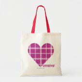 Tote Bag Pourpre 2 de plaid (Devant)