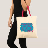 Tote Bag Pourpre-Aqua 4 de damassé (Devant (produit))