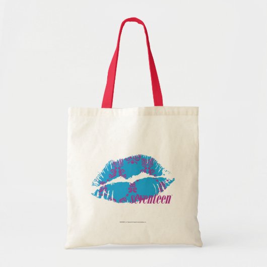 Tote Bag Pourpre-Aqua de damassé (Devant)