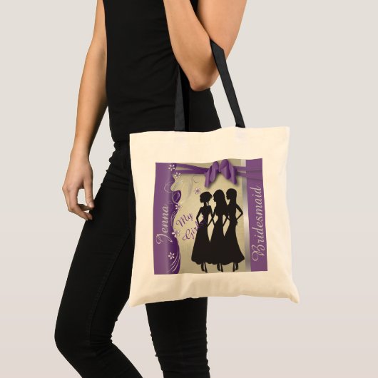 Tote Bag Pourpre chic d'améthyste de la conception | de (Devant (produit))
