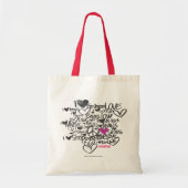 Tote Bag Pourpre de graffiti (Devant)