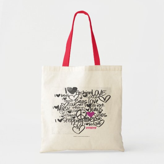 Tote Bag Pourpre de graffiti (Devant)