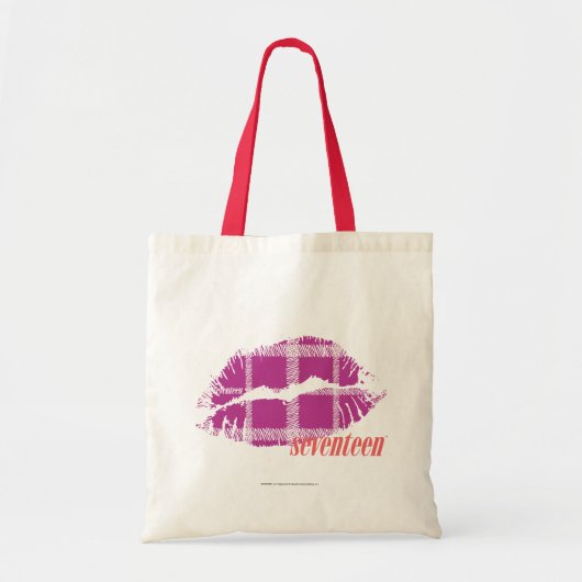 Tote Bag Pourpre de plaid (Devant)