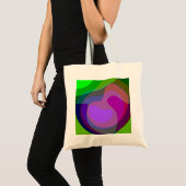 Tote Bag Pourpre Et Vert 403 (Devant (produit))